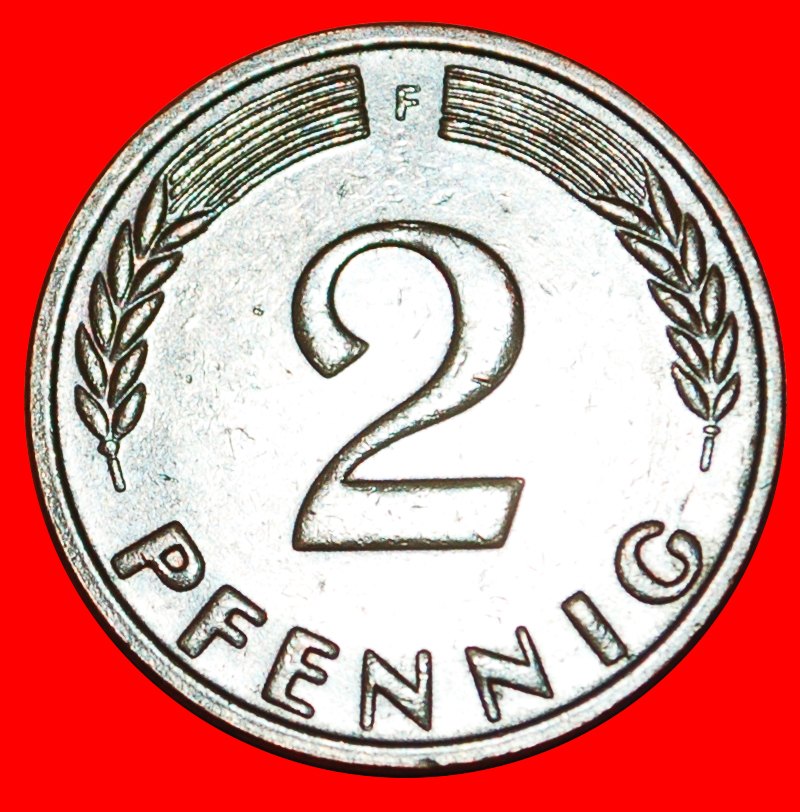  * OAK (1950-2001): GERMANY ★ 2 PFENNIG 1965F TO BE PUBLISHED! LOW START ★ NO RESERVE!   