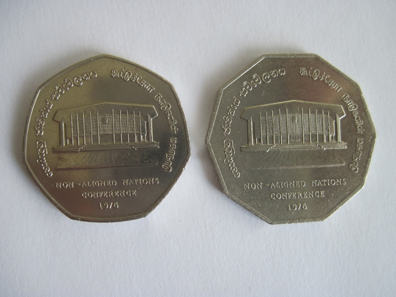  Sondermünzen 2 + 5 Rupees Rupien 1976 Sri Lanka   