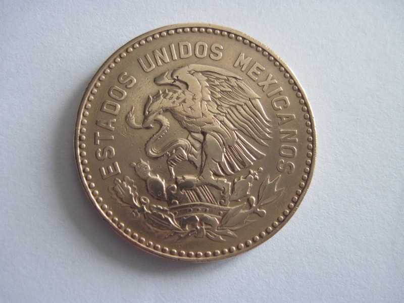  Mexiko 50 Centavos 1956 Adler + Schlange, Bronze   