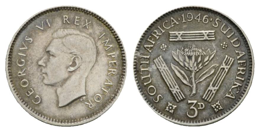  Südafrika, Kleinmünze, 1946   