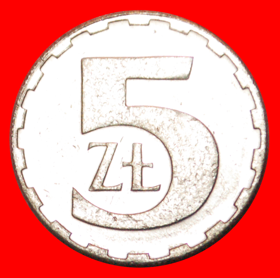  * INFLATION (1989-1990):  POLAND ★ 5 ZLOTY 1990 MINT LUSTRE! LOW START ★ NO RESERVE!   