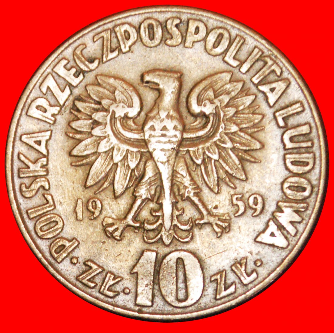  * KOPERNIKUS (1473-1543): POLEN ★ 10 ZLOTY 1959 GROSSE TYP (1959-1965)! OHNE VORBEHALT!   