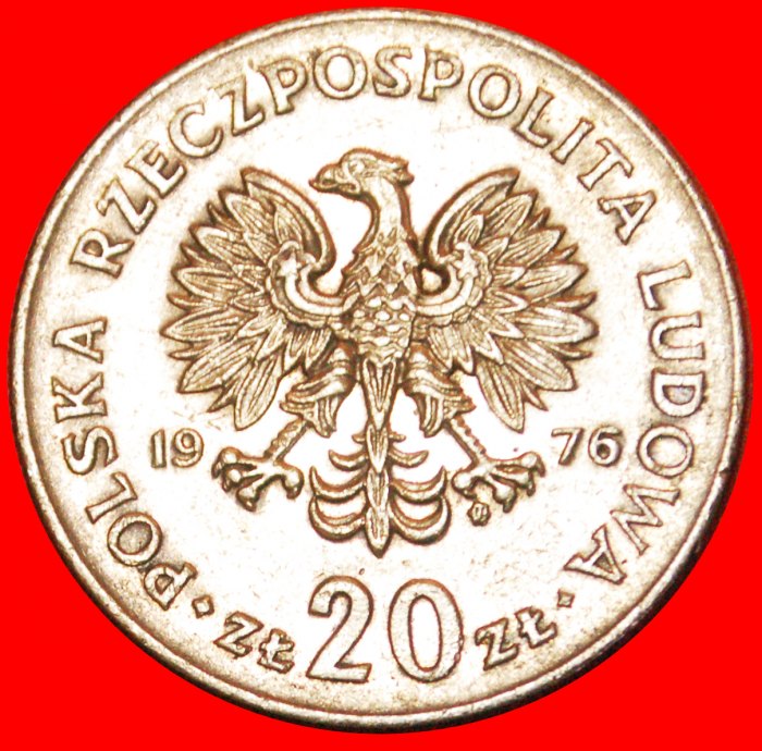  * NOWOTKO (1893-1942): POLAND ★ 20 ZLOTY 1976 TYPE (1974-1983)! LOW START ★ NO RESERVE!   