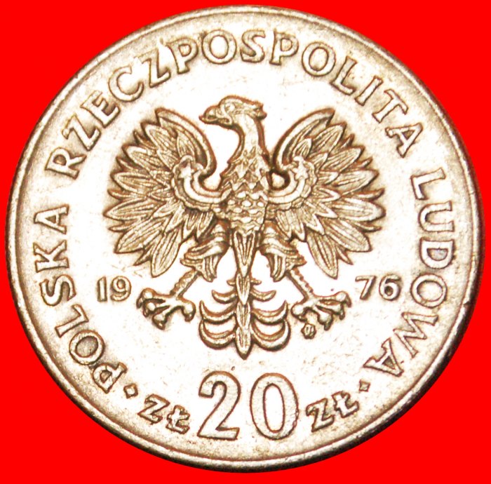  * NOWOTKO (1893-1942): POLEN ★ 20 ZLOTY 1976 TYP (1974-1983)! OHNE VORBEHALT!   