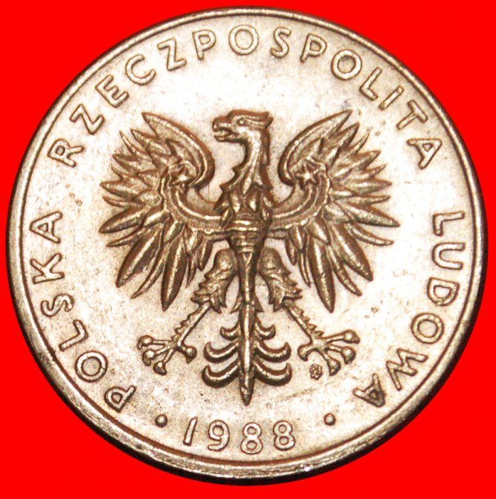  * STERNE AUF ADLER: POLEN ★ 20 ZLOTY 1988! OHNE VORBEHALT!   