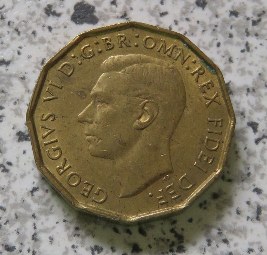  Großbritannien 3 Pence 1952   