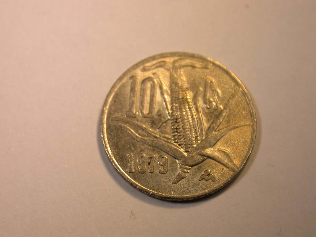 F13 Mexico 10 Centavos 1979 Mais in vz-st Originalbilder