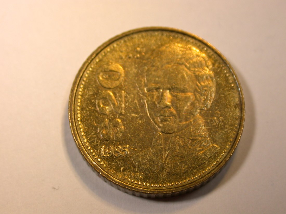 F13 Mexico 20 Pesos 1985 in ss-vz Originalbilder