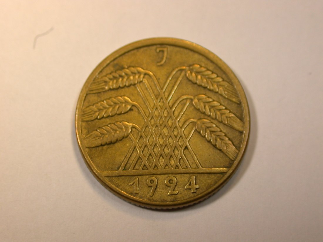  F13  Weimar  10 Renten Pfennig 1924 J in ss/ss+    Originalbilder   