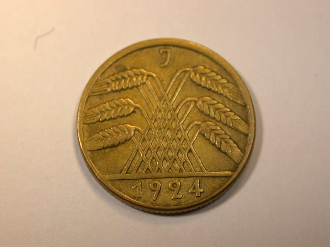  F13  Weimar  10 Renten Pfennig 1924 J in ss/ss+    Originalbilder   