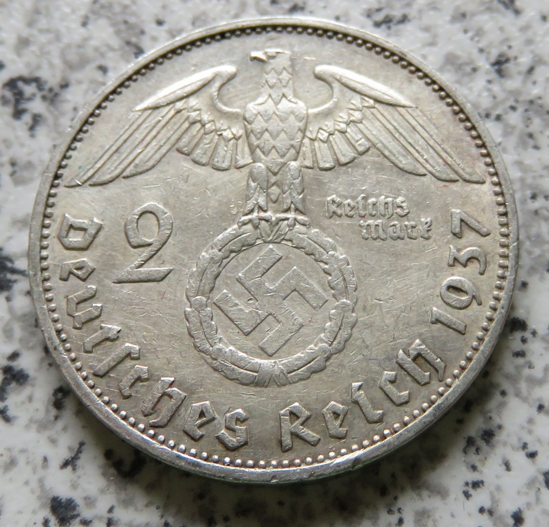  Drittes Reich 2 Reichsmark 1937 E   