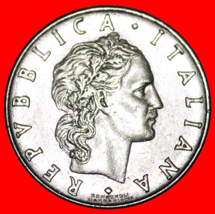  * VULCAN (1954-1989): ITALY ★ 50 LIRAS 1972R MINT LUSTRE! LOW START ★ NO RESERVE!   