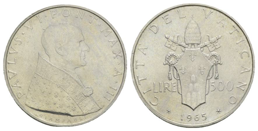  Vatikan, 500 Lire 1965   