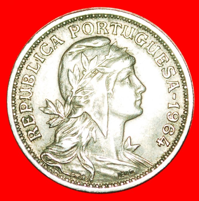  * LIBERTY (1927-1968): PORTUGAL ★ 50 CENTAVOS 1964! LOW START ★ NO RESERVE!   