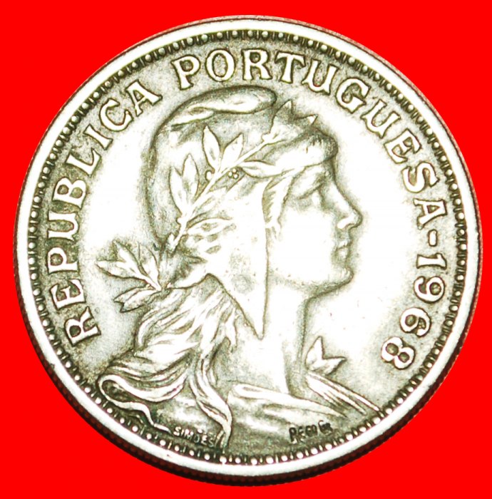  * FREIHEIT (1927-1968): PORTUGAL ★ 50 CENTAVOS 1968! OHNE VORBEHALT!   