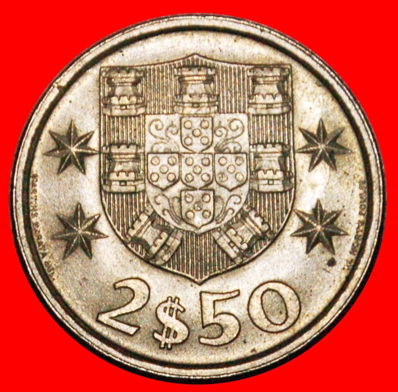  * SHIP (1963-1985): PORTUGAL ★ 2.50 ESCUDOS 1981 UNC MINT LUSTER! LOW START ★ NO RESERVE!   