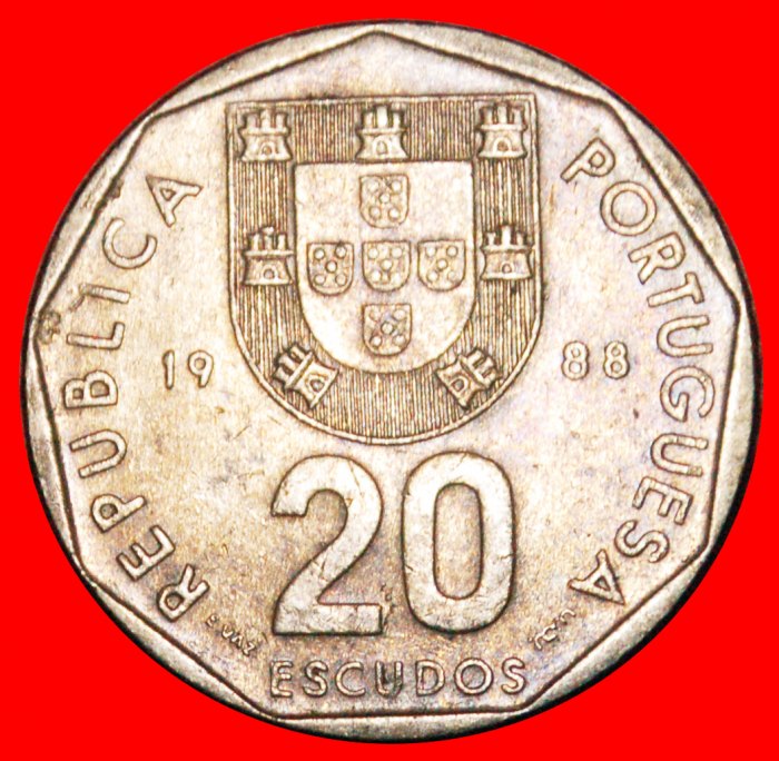  * KREUZEN(1986-2001): PORTUGAL ★ 20 ESCUDOS 1988 ENTDECKUNG MÜNZE! OHNE VORBEHALT!   