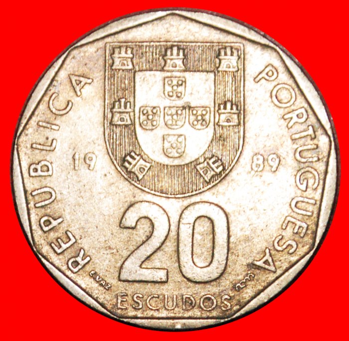  * KREUZEN(1986-2001): PORTUGAL ★ 20 ESCUDOS 1989! OHNE VORBEHALT!   