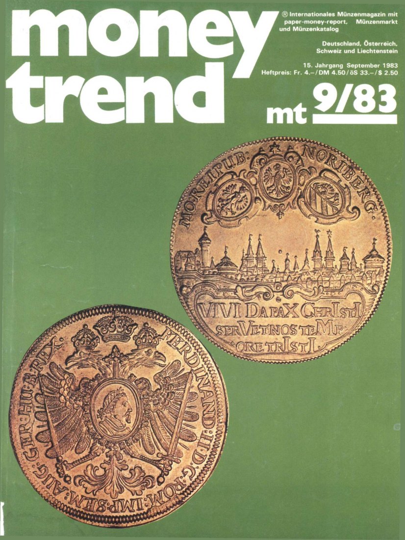  Money Trend 9/1983 - ua. Die Buchstaben-Brakteaten der Weidaer Vögte   