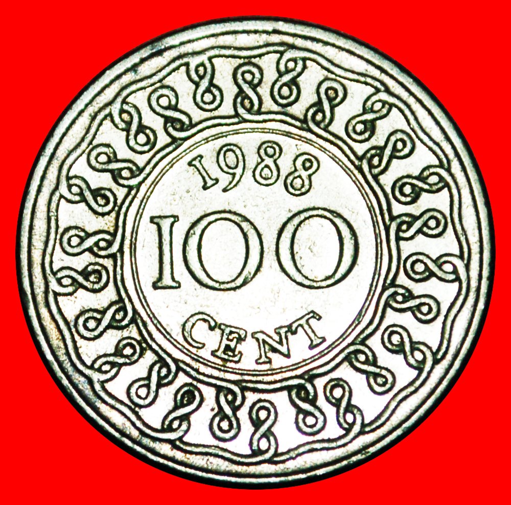 * GROSSBRITANNIEN SCHIFF (1987-2017): SURINAME ★ 100 CENTS 1988! OHNE VORBEHALT!