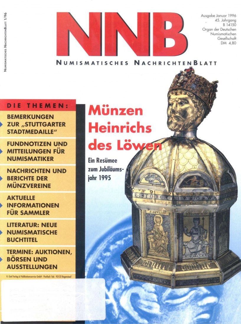  (NNB) Numismatisches Nachrichtenblatt 01/1996 Münzen Heinrichs des Löwen - Resümee zum Jubiläumsjahr   