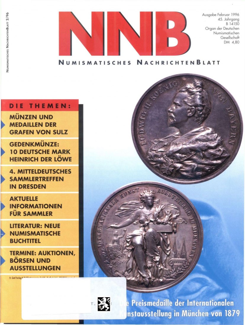 (NNB) Numismatisches Nachrichtenblatt 02/1996 ua Die Münzen und Medaillen der Grafen von Sulz   
