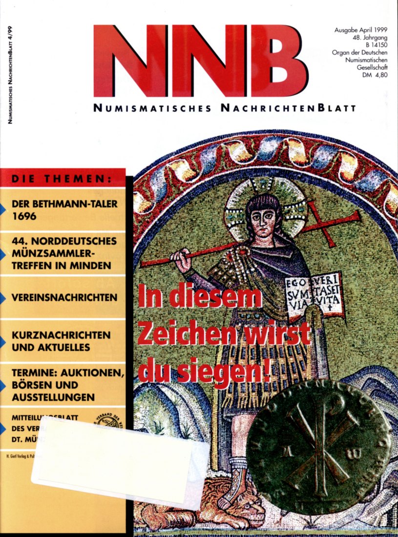  (NNB) Numismatisches Nachrichtenblatt 04/1999 ua Erste christliche Zeichen auf römischen Münzen   
