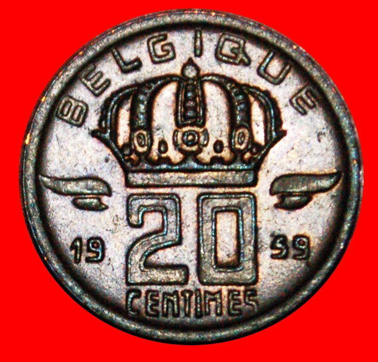  * FRENCH LEGEND (1953-1963): BELGIUM ★ 20 CENTIMES 1959! LOW START ★ NO RESERVE!   