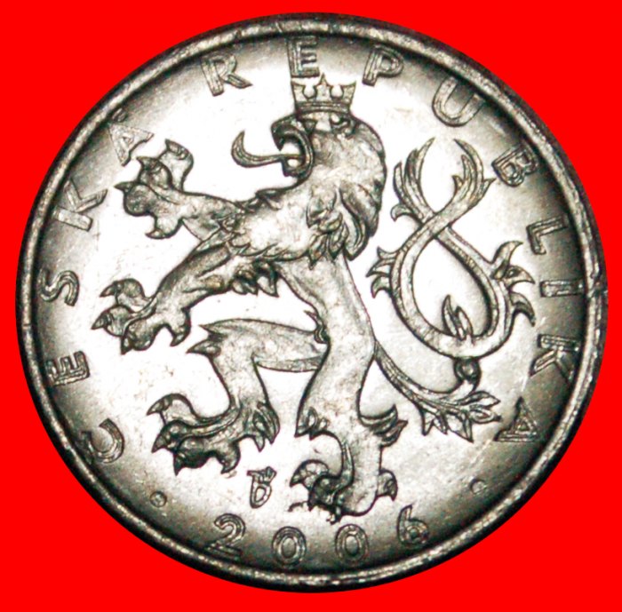 * LION (1993-2008): CZECH REPUBLIC ★ 50 HELLER 2006 MINT LUSTRE! LOW START ★ NO RESERVE!
