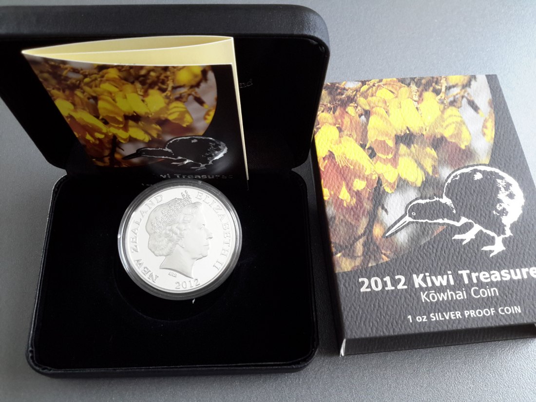  New Zealand Neuseeland 1 $ Kiwi 2012 proof pp, 5.000 Ex.   