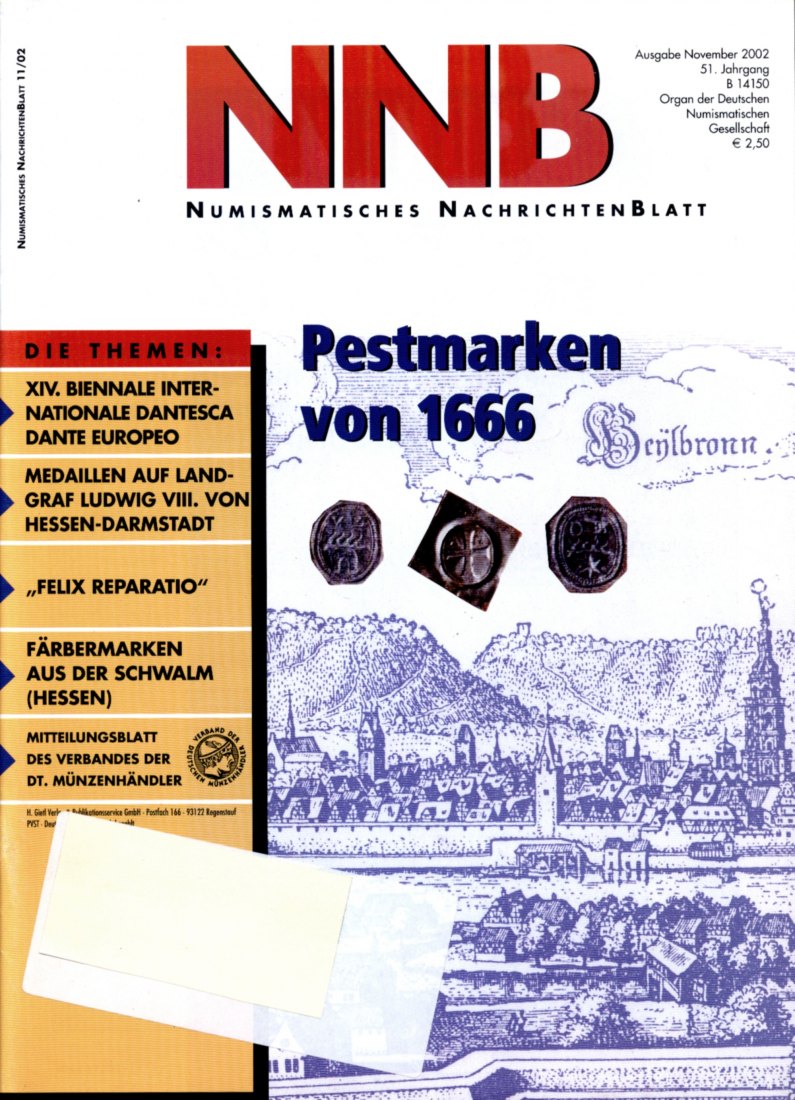  (NNB) Numismatisches Nachrichtenblatt 11/2002 Medaillen Landgrafen Ludwig VIII. von Hessen-Darmstadt   