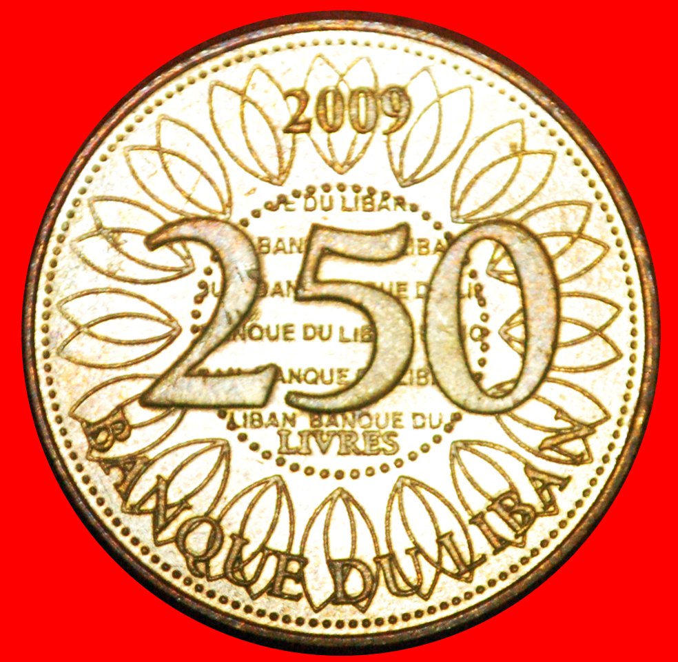  * AUSTRIA: LEBANON ★ 250 POUNDS 2009 NORDIC GOLD! MINT LUSTRE! LOW START ★ NO RESERVE!   