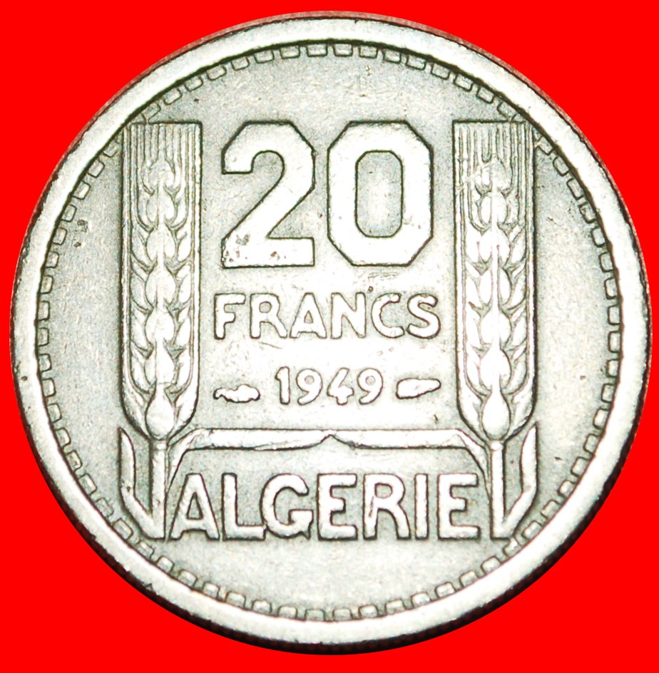  * BESETZUNG VON FRANKREICH (1949-1956): ALGERIEN ★ 20 FRANCS 1949! OHNE VORBEHALT!   