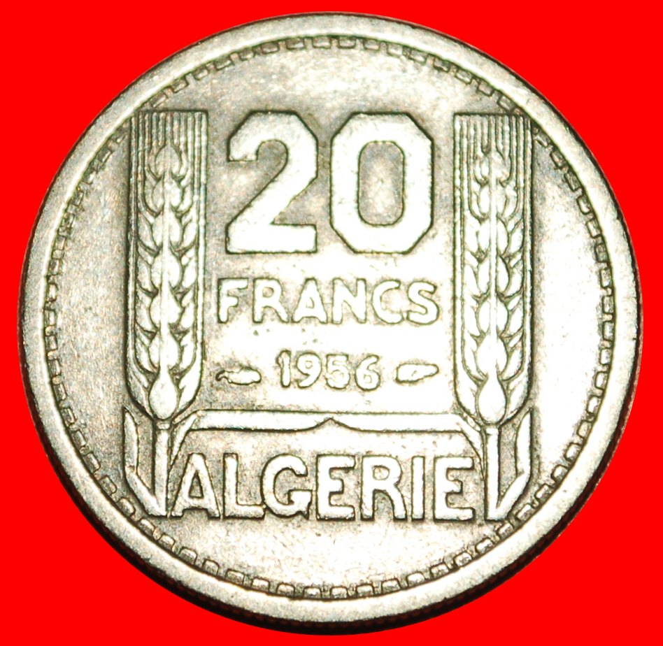  * BESETZUNG VON FRANKREICH (1949-1956): ALGERIEN ★ 20 FRANCS 1956! OHNE VORBEHALT!   