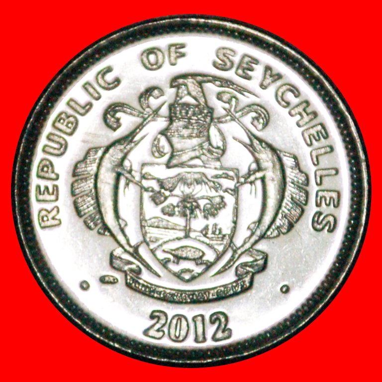  * SOUTH AFRICA (1993-2012): SEYCHELLES ★ 25 CENTS 2012 MINT LUSTRE! LOW START ★ NO RESERVE!   