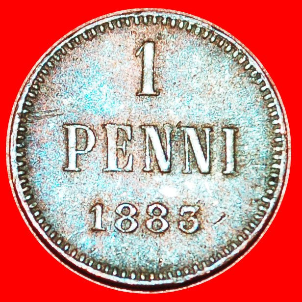  + ALEXANDER III. (1881-1894): FINNLAND (russland, künftig die UdSSR) ★ 1 PENNY 1883! OHNE VORBEHALT!   