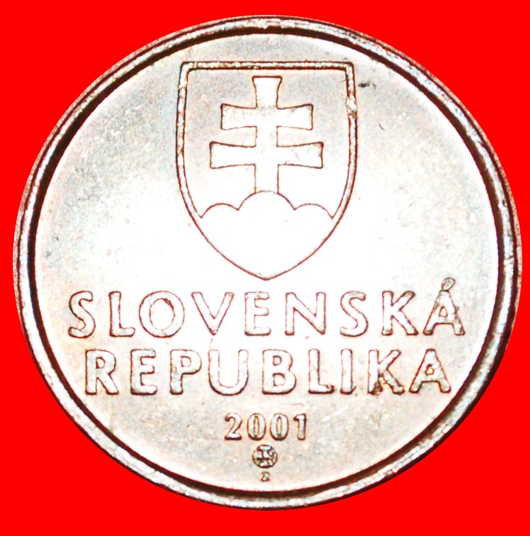  * SMALL SIZE (1996-2008): SLOVAKIA ★ 50 HELLERS 2001! DISCOVERY COIN! LOW START ★ NO RESERVE!   