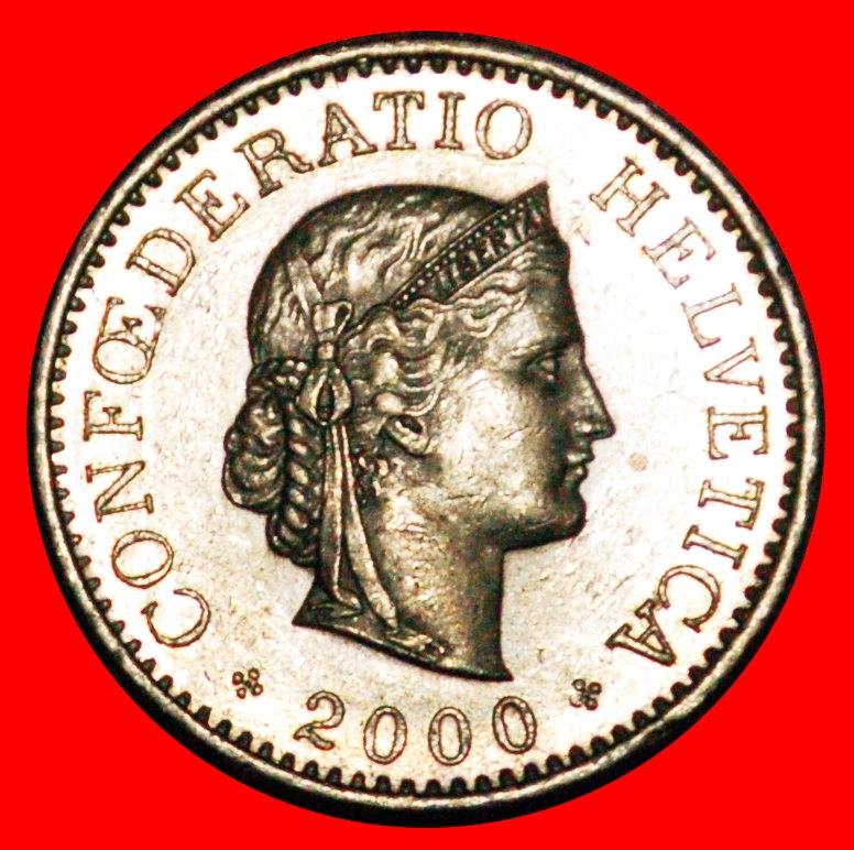  * LIBERTY (1879-2021): SWITZERLAND ★ 10 RAPPEN 2000B MINT LUSTRE! LOW START ★ NO RESERVE!   