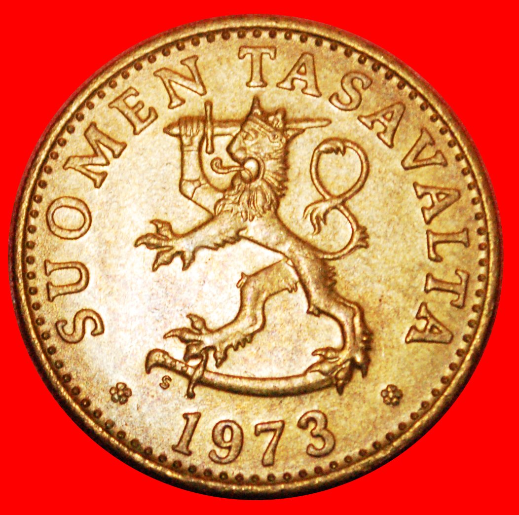  * PINE TREE (1963-1990): FINLAND ★ 50 PENCE 1973S MINT LUSTRE! LOW START ★ NO RESERVE!   