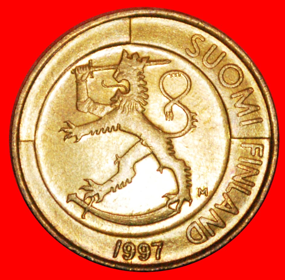  * LION (1993-2001): FINLAND ★ 1 MARK 1997M MINT LUSTRE! LOW START ★ NO RESERVE!   