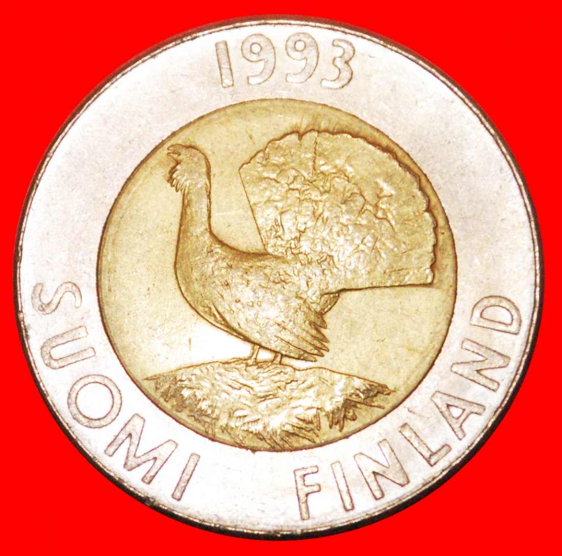  * BIMETALLIC (1993-2001): FINLAND ★ 10 MARKS 1993M! LOW START ★ NO RESERVE!   