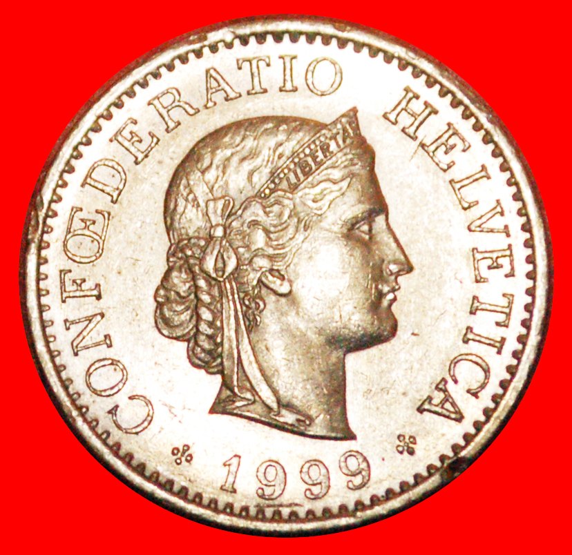  * LIBERTY (1879-2021): SWITZERLAND ★ 10 RAPPEN 1999B MINT LUSTRE! LOW START ★ NO RESERVE!   