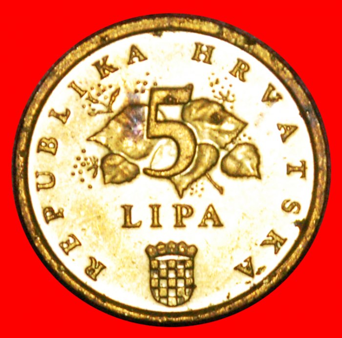  * RED OAK (1993-2019): CROATIA ★ 5 LIPA 2013. MINT LUSTRE! LOW START ★ NO RESERVE!   