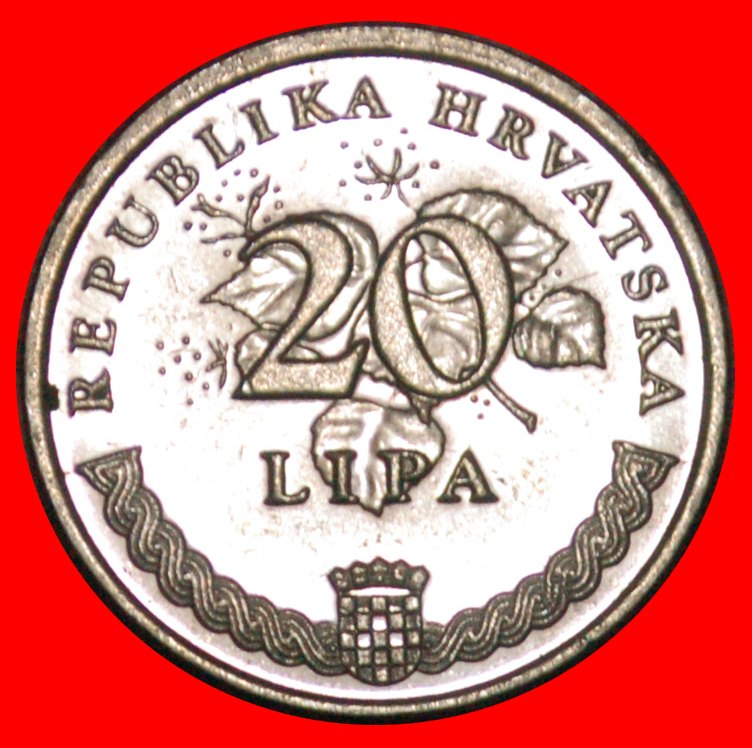  * OLIVES (1993-2019): CROATIA ★ 20 LIPA 2007. MINT LUSTRE! LOW START ★ NO RESERVE!   