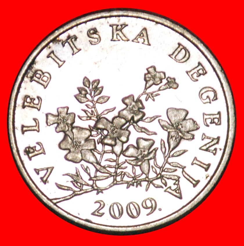  * FLOWER (1993-2019): CROATIA ★ 50 LIPA 2009. MINT LUSTRE!LOW START ★ NO RESERVE!   