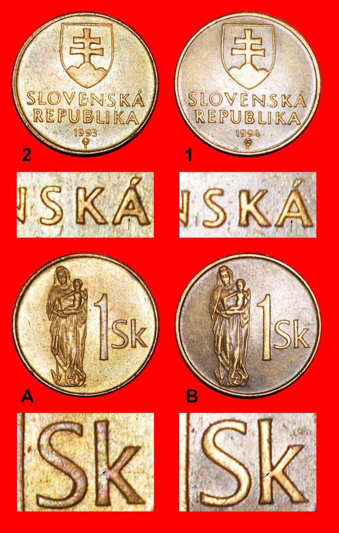  * CHRISTIANITY (1993-2008): SLOVAKIA ★ 1 CROWN 1994! DISCOVERY COIN! LOW START ★ NO RESERVE!   