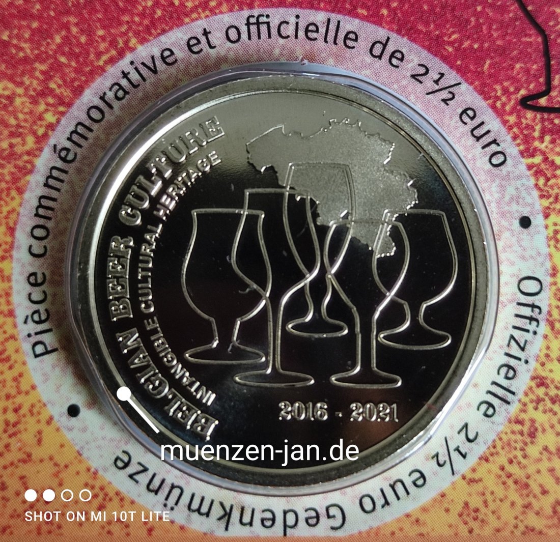 Belgische Bierkultur   2,5 Euro 2021   Belgien   