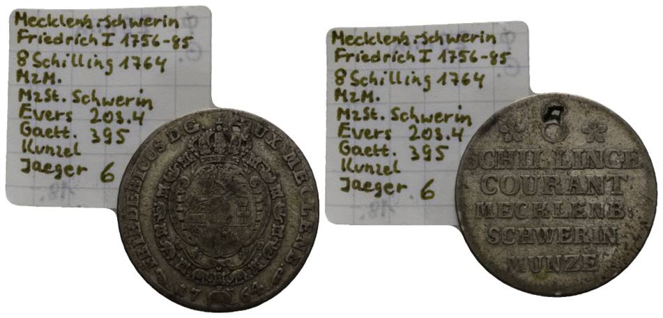  Mecklenburg; Kleinmünze 1764   