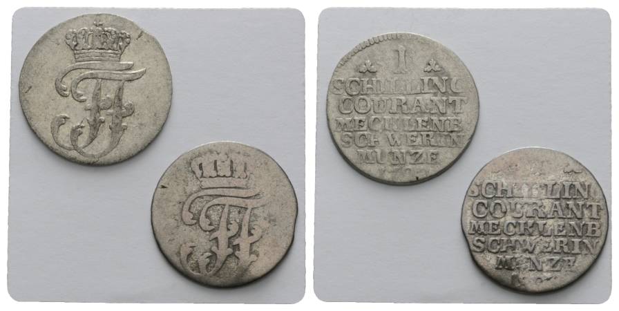  Mecklenburg; 2 Kleinmünzen   