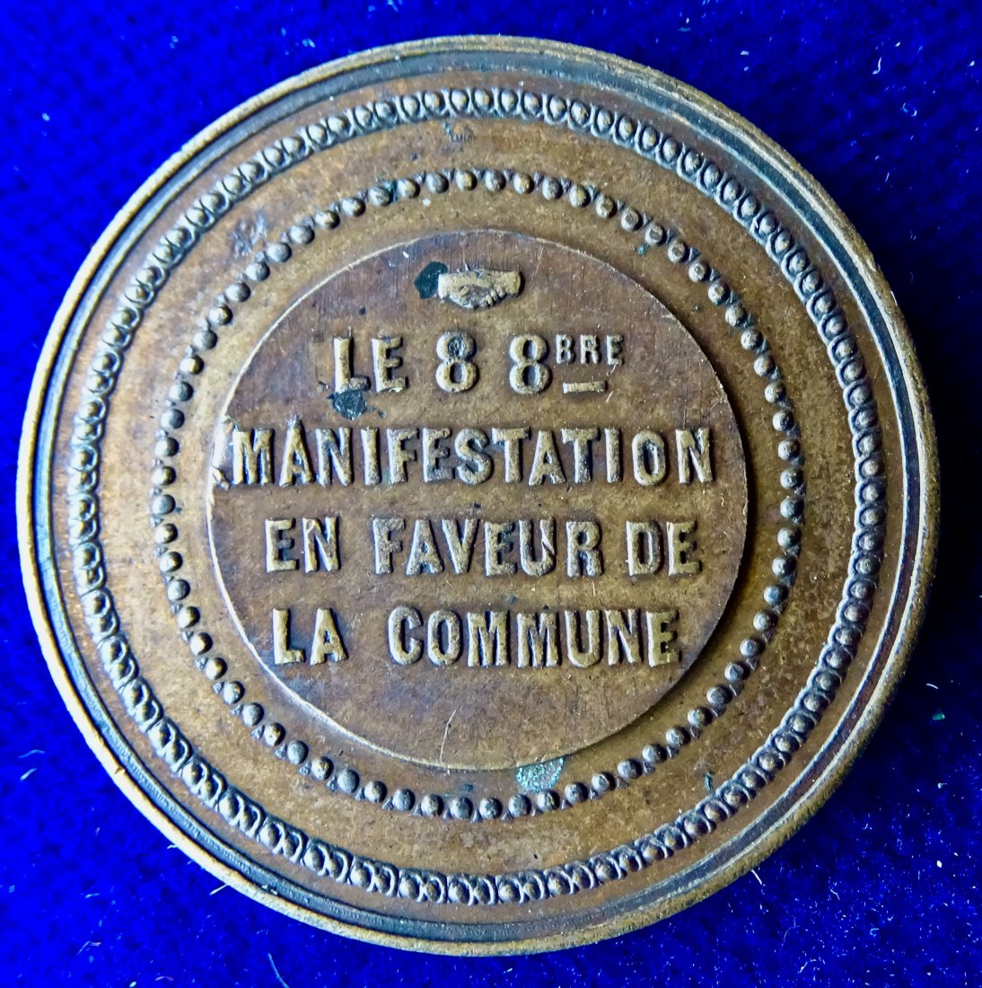  Jeton Paris 1870 Manifest der Garde Nationale vom 8. Oktober zu Gunsten der Commune   